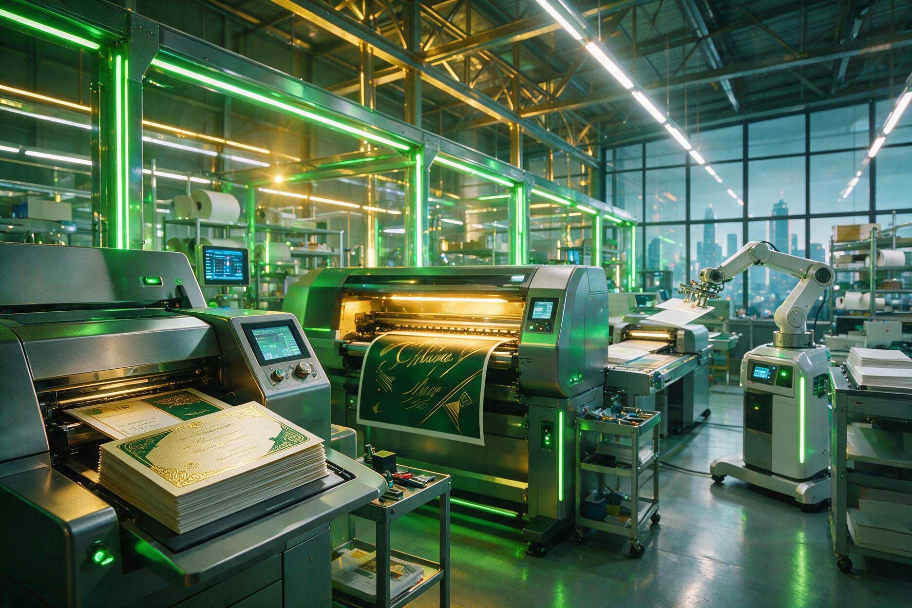Futuristic Office Automation Printing Studio
